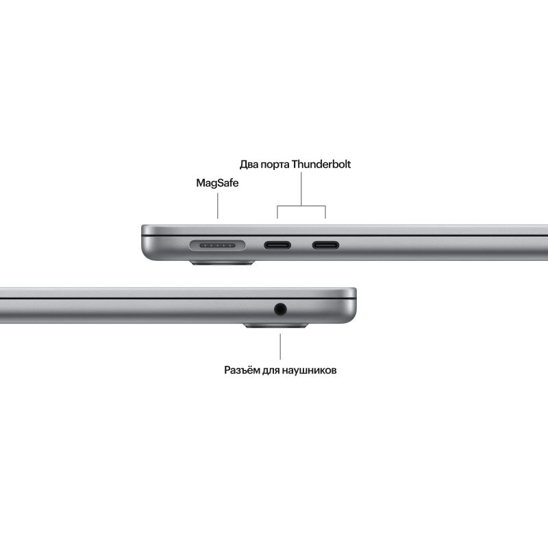 Ноутбук Apple MacBook Air 13.6" (2024) MC8G4 Space Gray (M3 8-Core, GPU 8-Core, 16GB, 256GB)