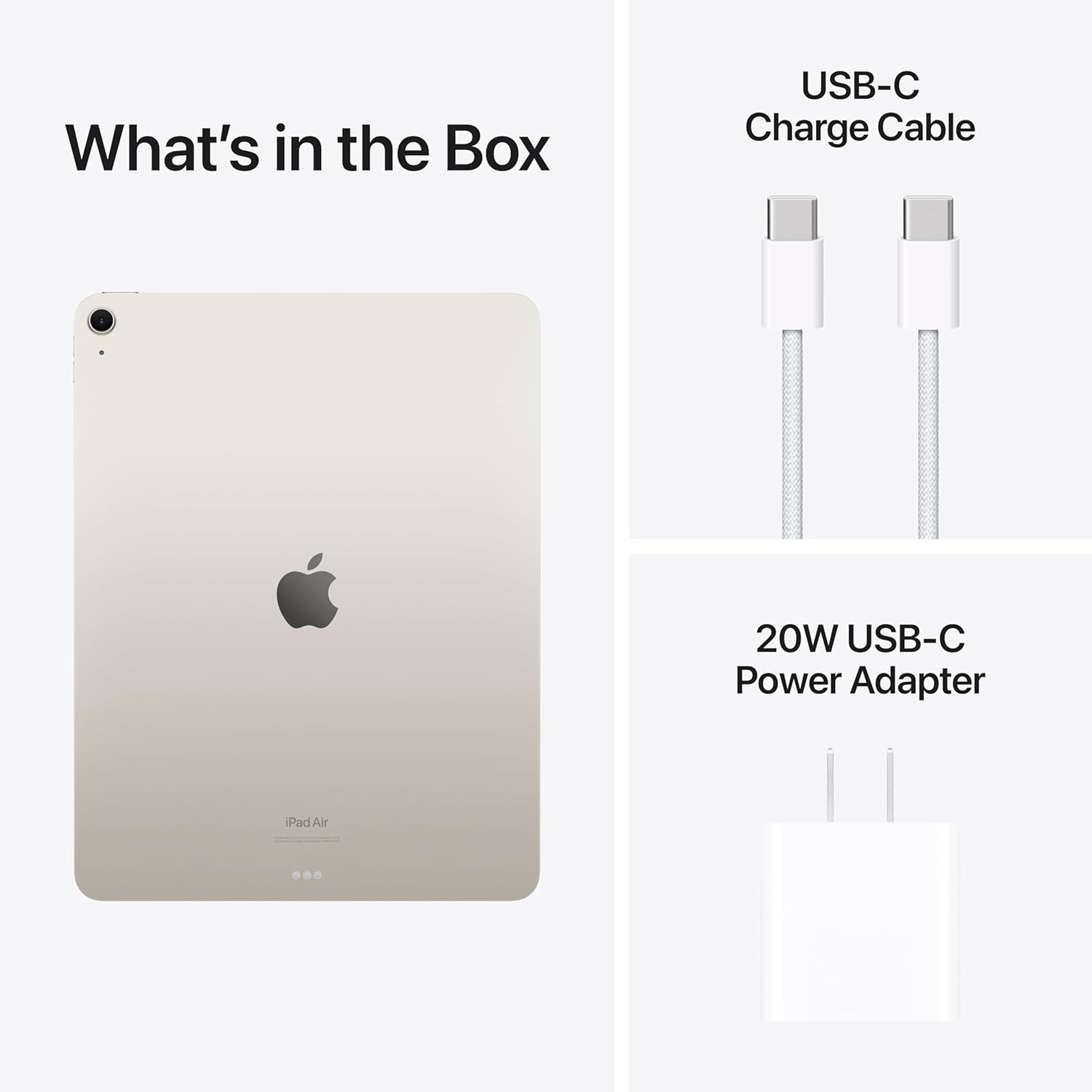 Планшет Apple iPad Air 13 (2024) M2 256GB Wi-Fi, Starlight (MV2G3)