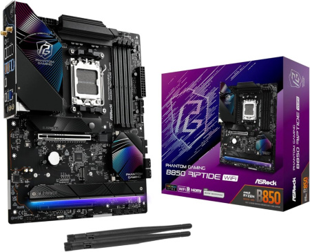 Материнская плата ASRock Phantom Gaming B850 Riptide WiFi (AMD Socket AM5 Ryzen 9000)