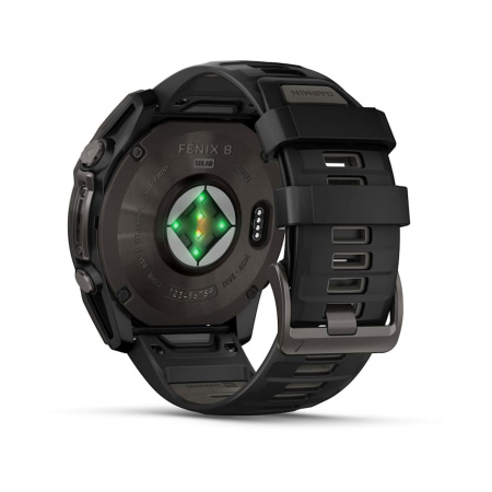 Умные часы Garmin Fenix 8 51мм Solar Sapphire Titanium Carbon Gray (010-02907-11)