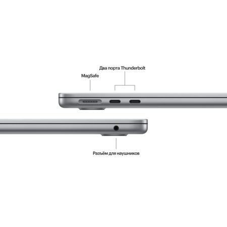 Ноутбук Apple MacBook Air 13.6" (2024) MC8G4 Space Gray (M3 8-Core, GPU 8-Core, 16GB, 256GB)