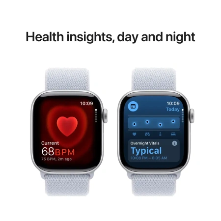 Часы Apple Watch Series 10 42mm Aluminium Case Silver with Blue Cloud Sport Loop (MWWD3)